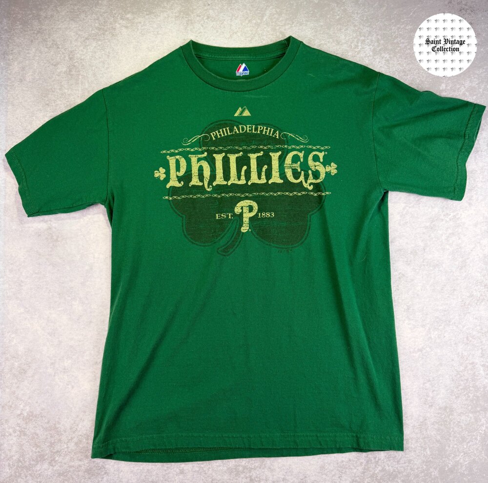Majestic Green Medium Saint Paddy's Philadelphia Phillies T-Shirt